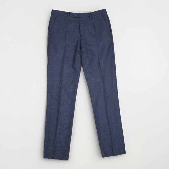 Ted Baker Pants Mens 32x31 Blue Winter Wool Plaid Dress Pants Business Trousers - Picture 8 of 8